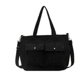 Ghent™ Vintage-Inspirierte Umhängetasche Aus Gewachstem Baumwoll-Canvas & Leder, 4 L Volumen – Schwarz