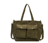 Ghent™ Vintage-Inspirierte Umhängetasche Aus Gewachstem Baumwoll-Canvas & Leder, 4 L Volumen – Armeegrün