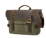 Boulder™ Canvas Schultertasche - Wasserabweisend, Robustes Design, Vintage Stil, Ideal für Alltag – Armeegrün