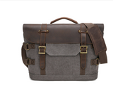 Boulder™ Canvas Schultertasche - Wasserabweisend, Robustes Design, Vintage Stil, Ideal für Alltag – Hellgrau