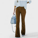 Arava - Cordhose Mit Ausgestelltem Bein – Braun