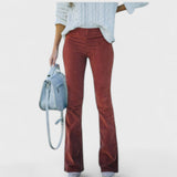 Arava - Cordhose Mit Ausgestelltem Bein – Rot