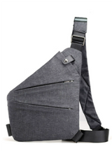Unisex Schlank Anti-Diebstahl Umhängetasche | Klein – Grau