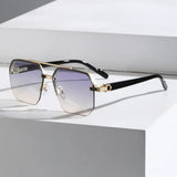 Moderne Stilvolle Geometrische Sonnenbrille für Herren | UV Schutz – Amethyst Violett