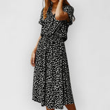 April | Schickes Bequemes Kleid – Schwarz