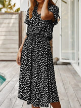 Luftiges Midi-Sommerkleid Damen – Elegant, Leicht & Bequem – Schwarz