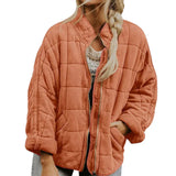 Locker sitzende vintage-jacke von ellis – Rot