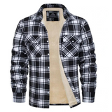 Karierte Jacke mit Fleecefutter - Evans – Schwarz