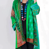 Rozenna – Strickjacke Im Kimono-Stil – Grün