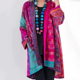 Rozenna – Strickjacke Im Kimono-Stil – Rosa