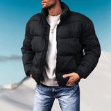 Wouter – warmer wintermantel – Schwarz