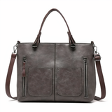 Thalia - Stylische Ledertasche – Grau