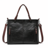 Thalia - Stylische Ledertasche – Schwarz