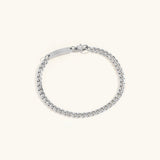 Rosmarin Goldkettenarmband – Silber