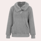 Cleo - lässiger pullover für frauen – Hellgrau