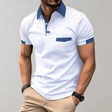 Reinhard | Herren Lässig Polohemd | Kurzarm – Weiß