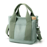 Milla Canvas Schultertasche – Grün