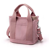 Milla Canvas Schultertasche – Rosa