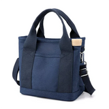 Milla Canvas Schultertasche – Blau