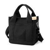 Milla Canvas Schultertasche – Schwarz