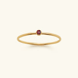 Amelia Geburtsstein Stapler Ring – Gelbgold
