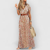 AGNES | Elegantes Boho-Sommerkleid – Rot
