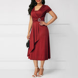 Filomena - Elegantes midikleid – Rot