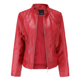 Alda – stylische lederjacke – Rot