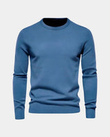 Rene | Herren Minimalistischer Pullover – Minimal Pullover Herren Clean – Blau