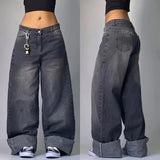 Damen Cargo-Hose | Lockere Form mit seitlichen Taschen – Dunkelgrau