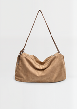 Damen Wildleder Umhängetasche – Vegane Schultertasche Elegant & Kompakt – Khaki