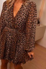 Jessica™ | Das Leopard Wickelkleid – Leopard