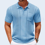 Gunther - Kurzärmeliges Polohemd – Blau