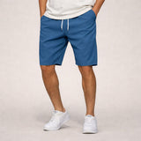 Robert | Elastischer Bund Helle Kordel Shorts – Blau