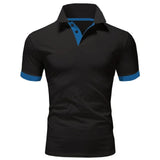 Stilvolles und Komfortables Poloshirt für Herren – Schwarz Blau