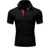 Stilvolles und Komfortables Poloshirt für Herren – Schwarz Rot