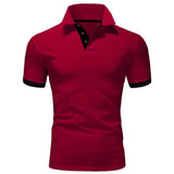 Stilvolles und Komfortables Poloshirt für Herren – Rot Schwarz