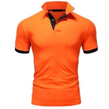 Stilvolles und Komfortables Poloshirt für Herren – Orange Schwarz