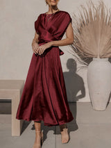 Sierra - Elegantes Maxikleid – Rot