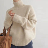 Pullover Damen Rollkragen Weich | Elegant & Warm – Aprikose