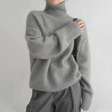 Pullover Damen Rollkragen Weich | Elegant & Warm – Grau