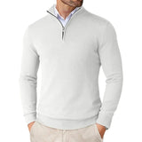 Romeo | Strickpullover mit Reißverschluss – Weiß