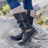 Sarah | Wasserdichte orthopädische Stiefel – Schwarz
