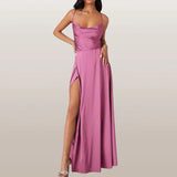 Odessa – Elegantes Satinkleid – Rosa