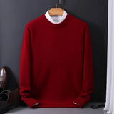 Thierry | Cashmere Rundhals-Pullover – Burgunder