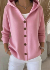 Alsira - Soft-Touch-Kapuzenstrickjacke – Pink