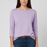 Rundhals-Shirt Mit Dreiviertelärmeln - Lucienne – Lila