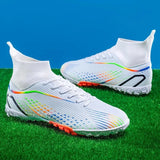 Thomas | Rutschfeste Fußballschuhe für draußen – Weiß