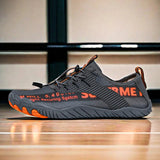Jan | Leichte und rutschfeste Unisex Barfußschuhe – Grau / Orange