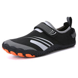 Lisa | Rutschfeste Wasserdichte Barfußschuhe – Schwarz / Orange
